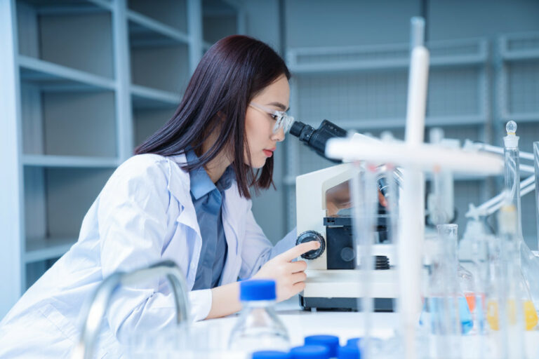 Image of young Asian woman working in the lab